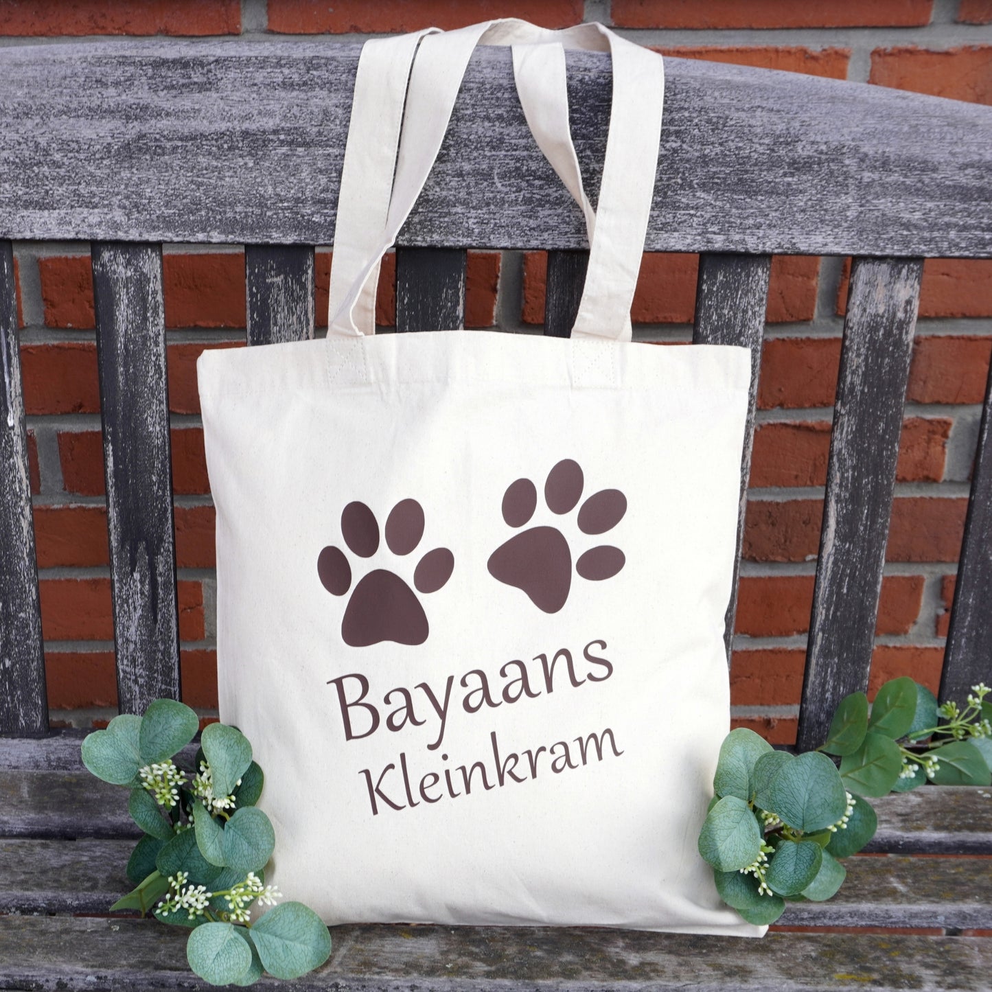 Baumwollbeutel Pfote personalisiert