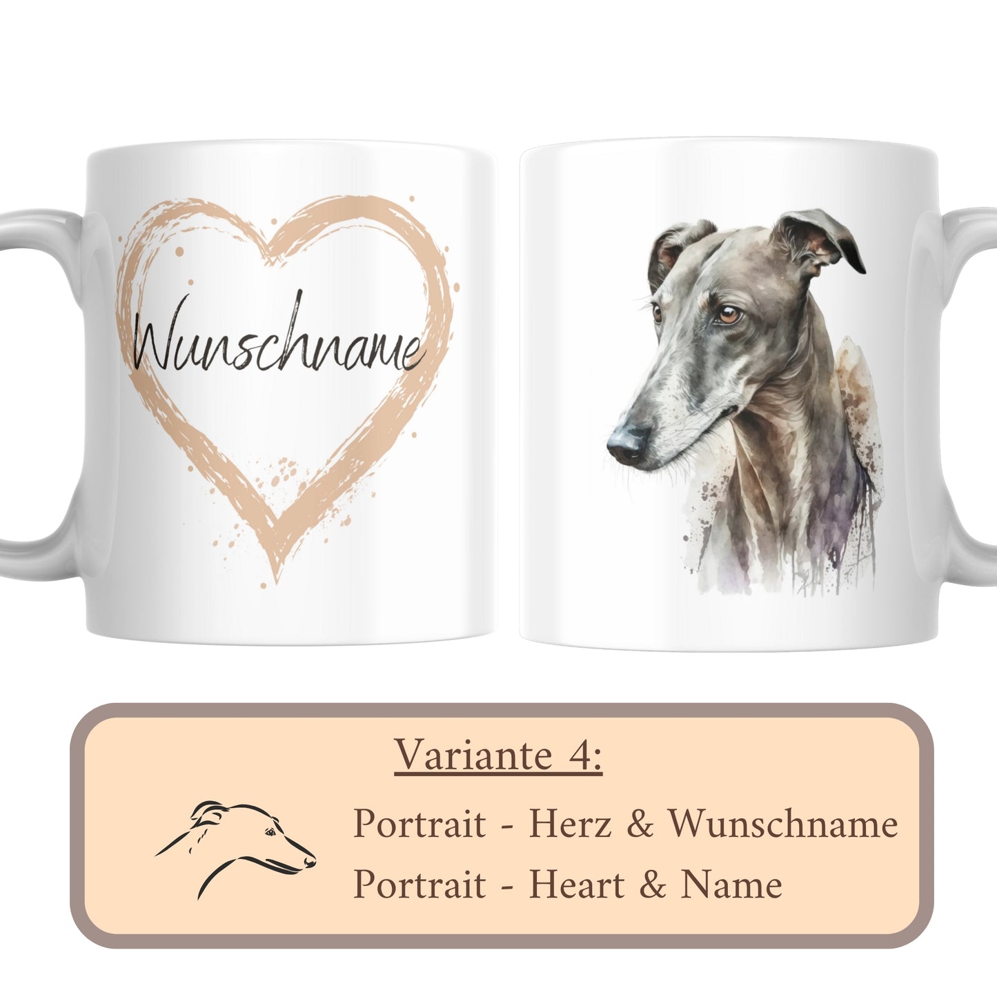 Keramiktasse Galgo - Personalisierbar!
