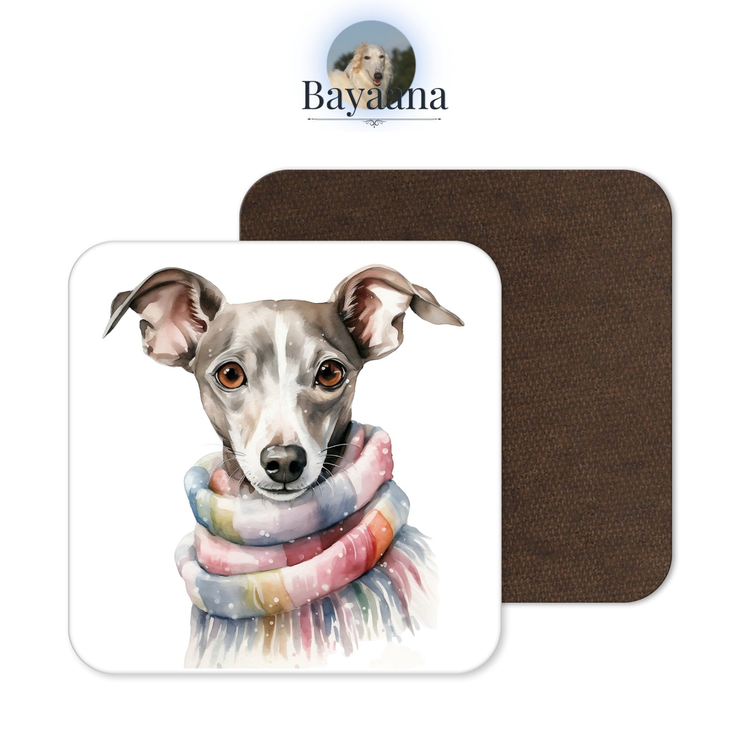 Untersetzer - Winter Windhund