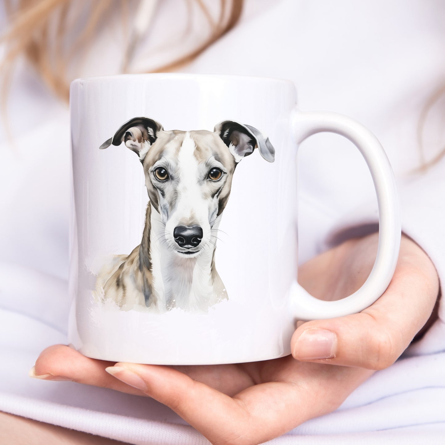 Whippet Love - Keramiktasse - Personalisierbar