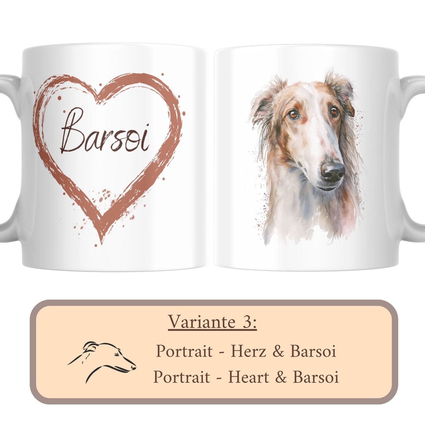 Keramiktasse Barsoi - Personalisierbar!