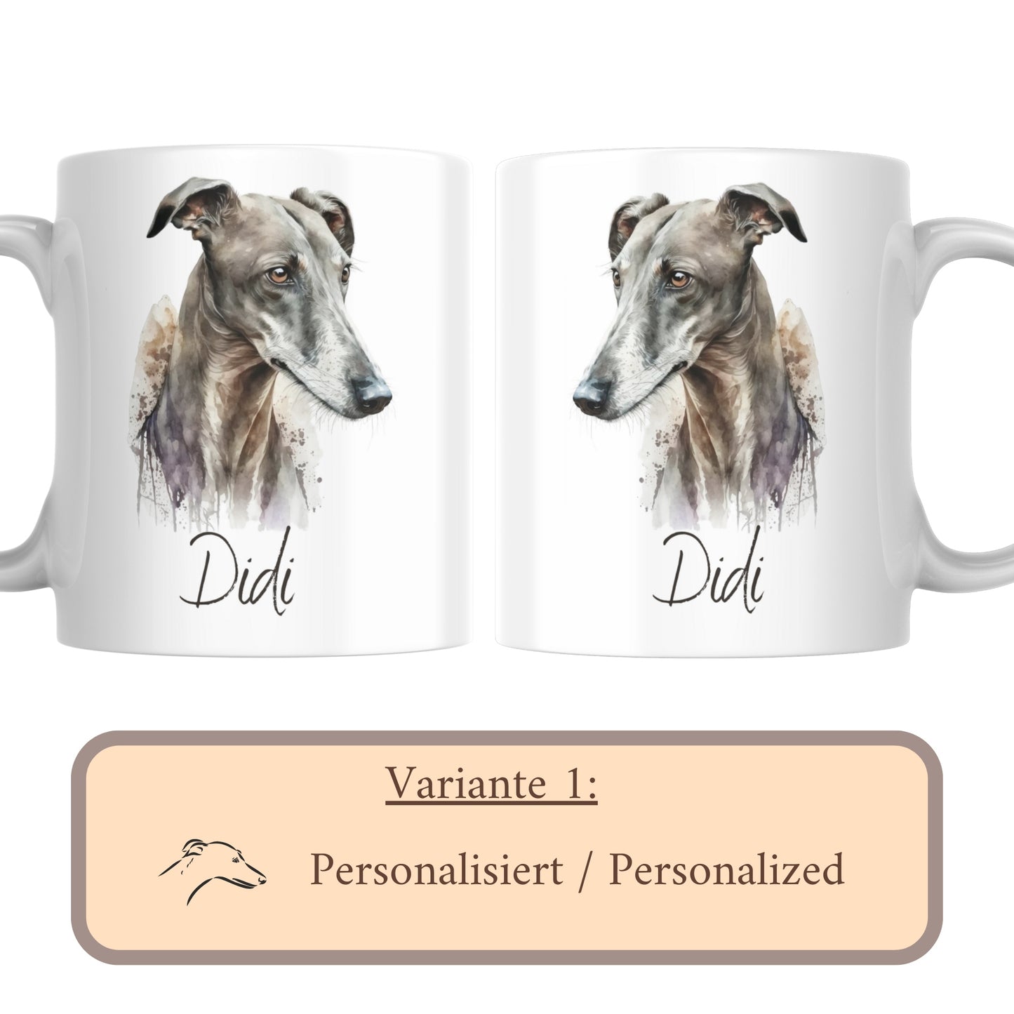 Keramiktasse Galgo - Personalisierbar!