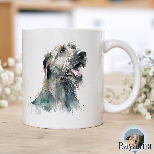 Keramiktasse Irish Wolfhound - Personalisierbar!