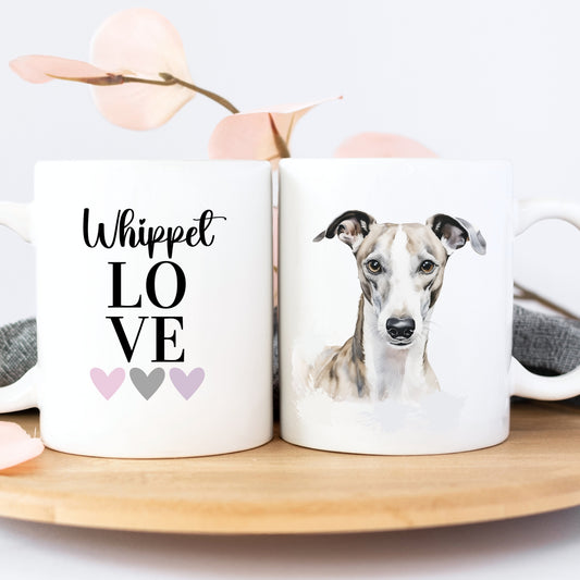 Whippet Love - Keramiktasse - Personalisierbar